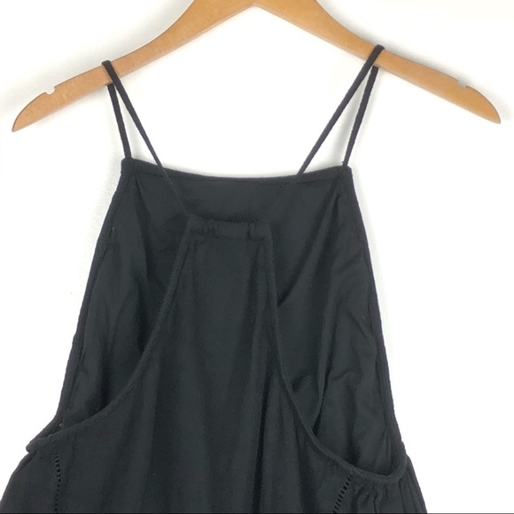 FREE PEOPLE jumper overall dress Medium black d102 - Picture 4 of 8